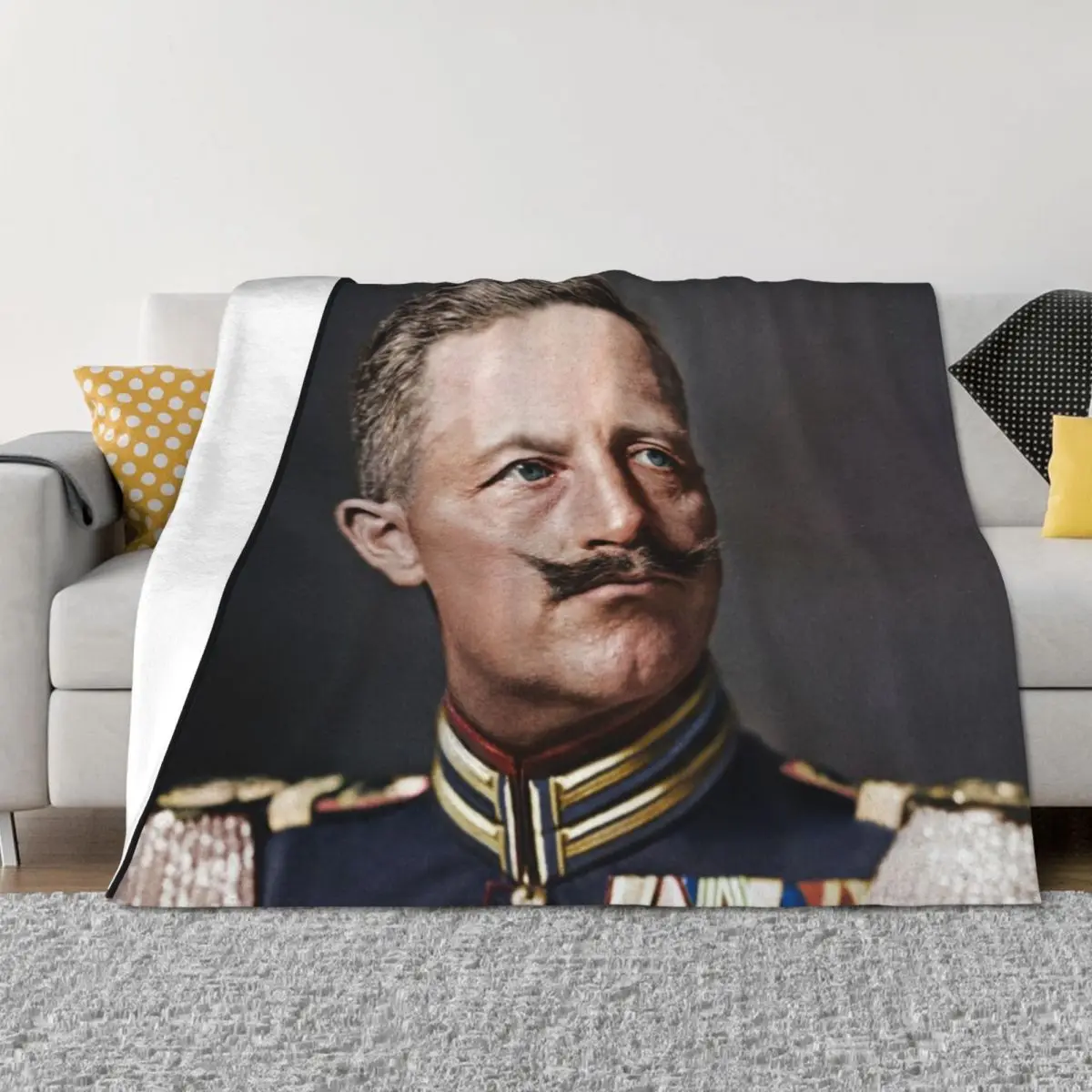 

Kaiser Wilhelm II, 1908 colorized Throw Blanket anime Decorative Throw Extra Large Throw for sofa Blankets