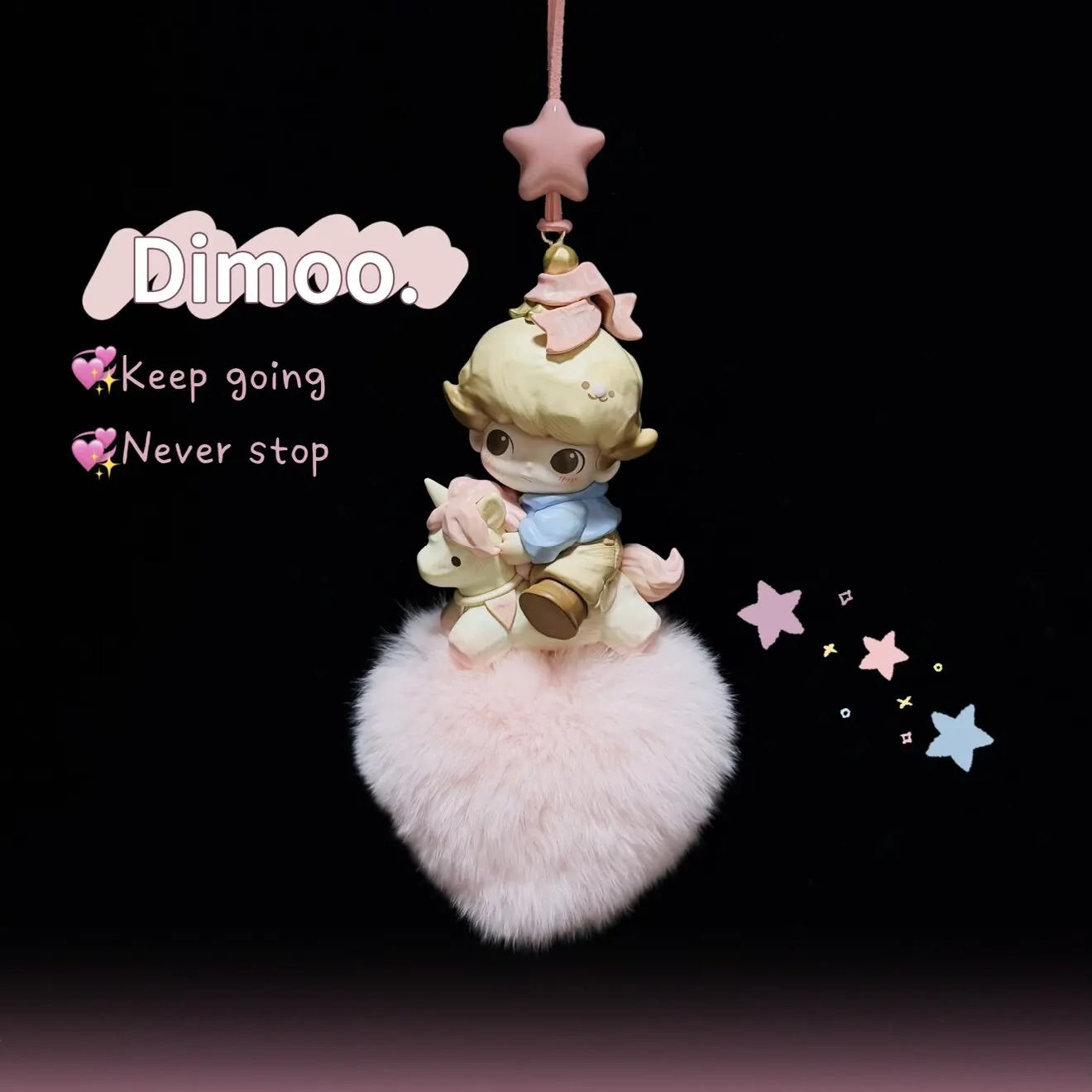 

Подвеска на зеркало заднего вида Dimoo Childhood Limited DIY: Милый мальчик на пони, розовый бант, сердечко, подарок на Год Лошади для детей