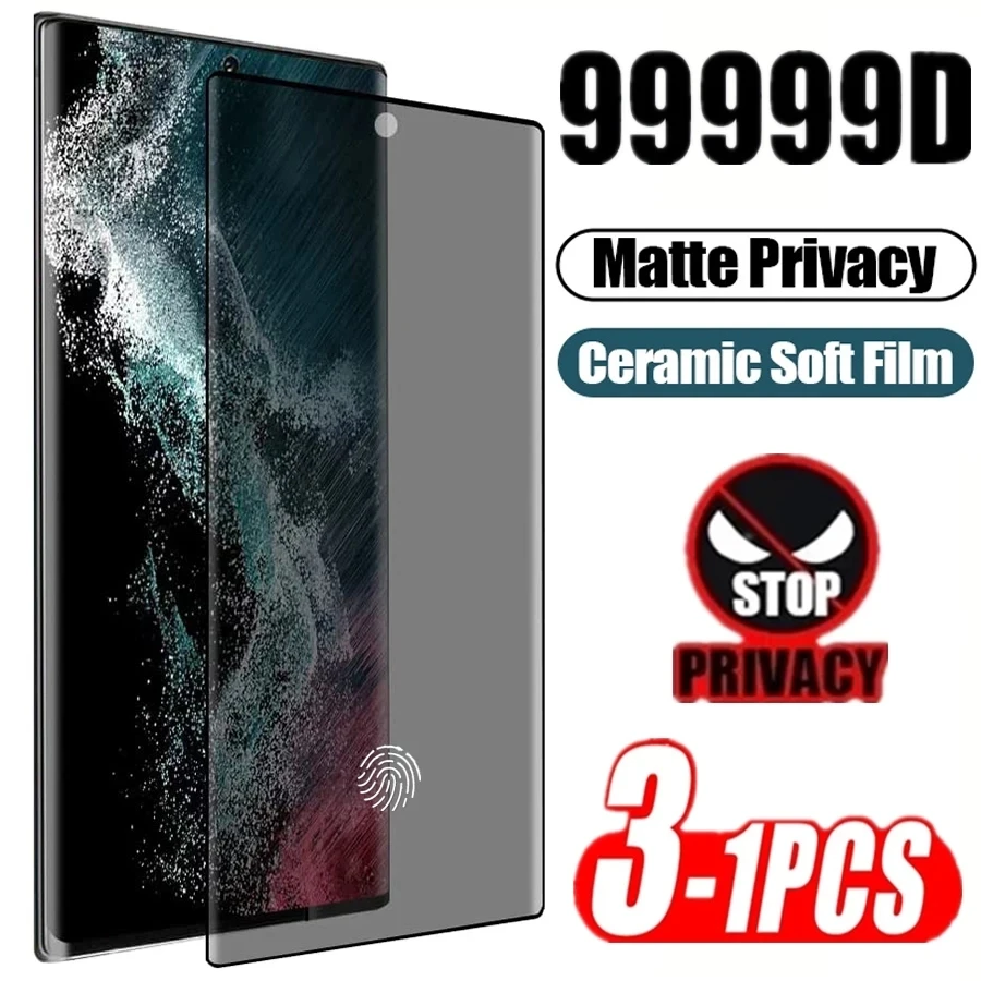 Full Cover Anti-Spy Tempered Glass For Samsung Galaxy S23 22 21 20 10 9 Ultra Plus Note 20 10 9 8 Ultra Privacy Screen Protector