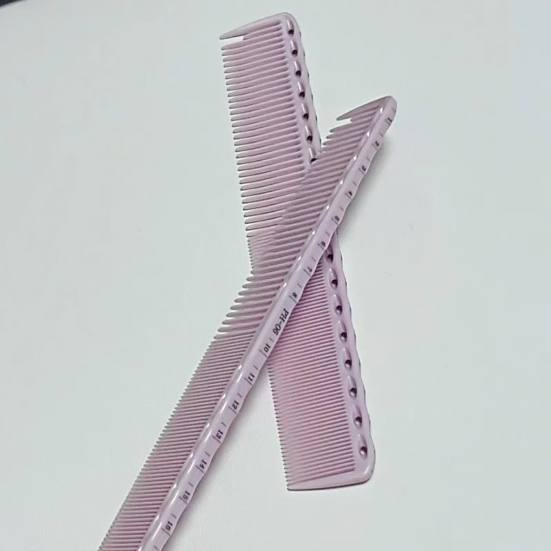 مشط أنماط متعددة مع مقياس صالون حلاقة أمشاط قص الشعر تصفيف الشعر المهنية فرشاة الشعر أدوات تصفيف صالون الشعر