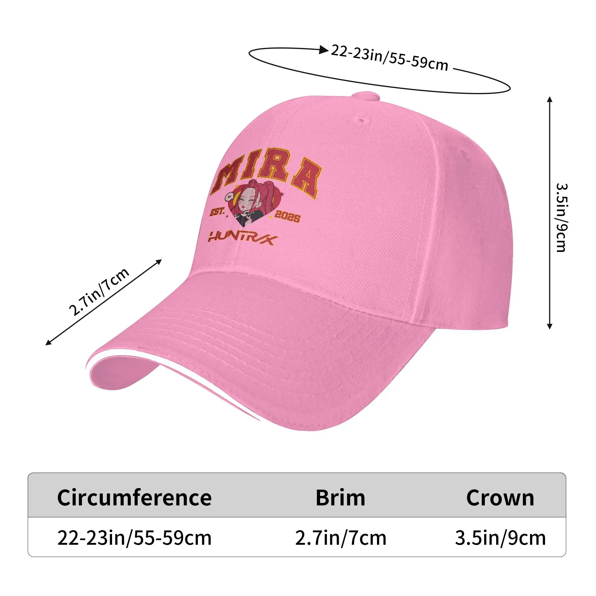 MIRA HUNTRX KPop شيطان الصيادين قبعة بيسبول لطيف زوجين النساء قبعة سائق الشاحنة قابل للتعديل تشغيل الهبي Snapback قبعة عيد ميلاد