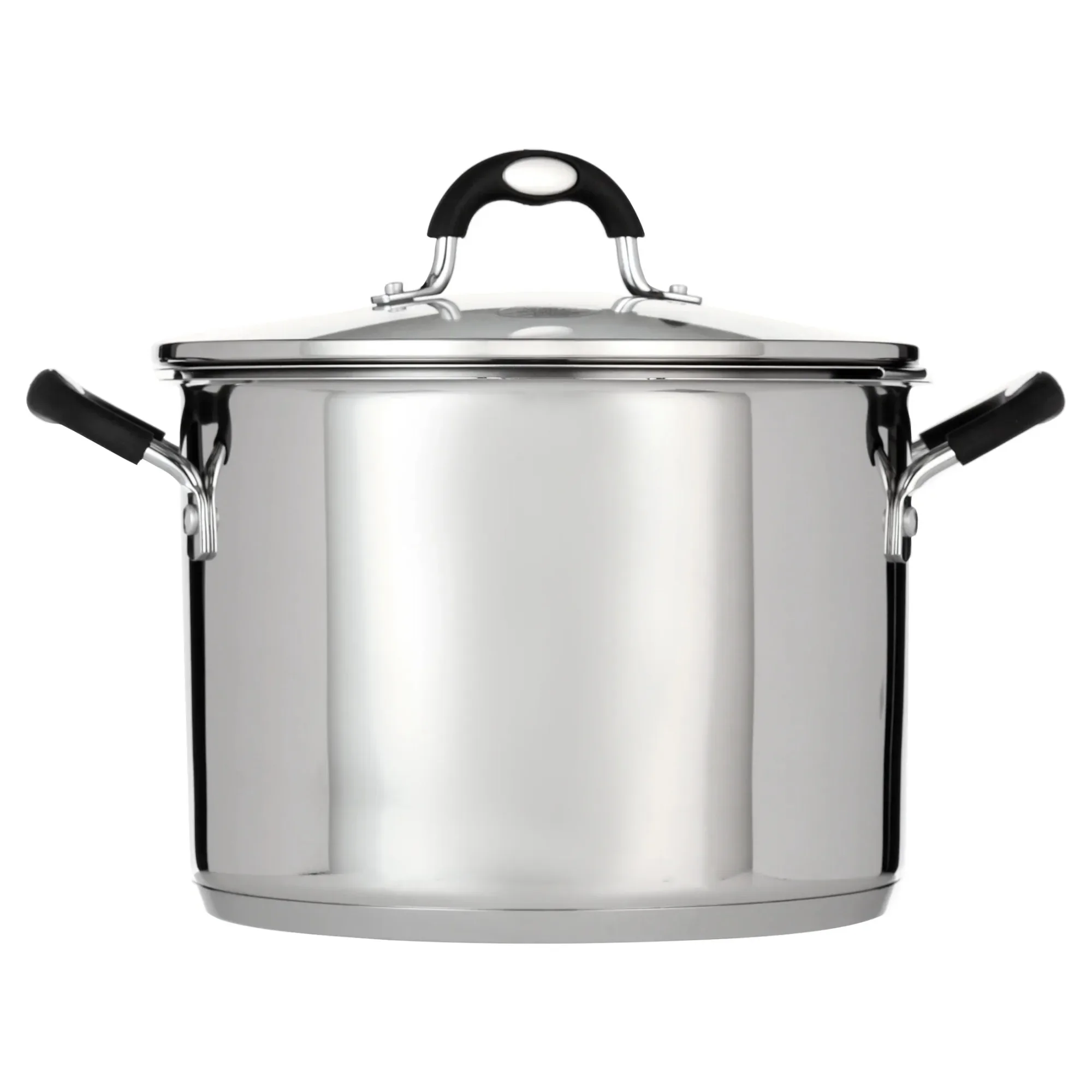 

8QT Stainless Steel Stock Pot with Lock & Drain, Pasta & Seafood Boiler with Lid for Soups, Stews & Canning, Dishwasher Safe