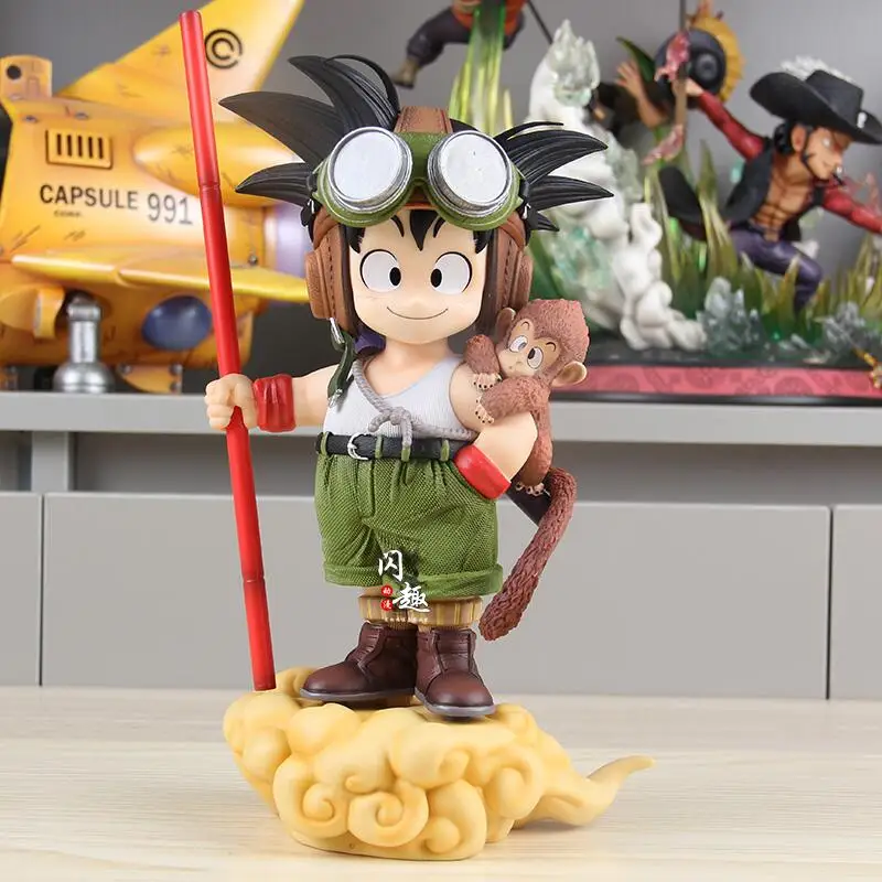 

Anime Figure Goku Childhood Dragon Ball 24cm Pvc Cloud Figurin Son Goku Figure Monkey Kid Statue Cute Doll Collection Toys Gif