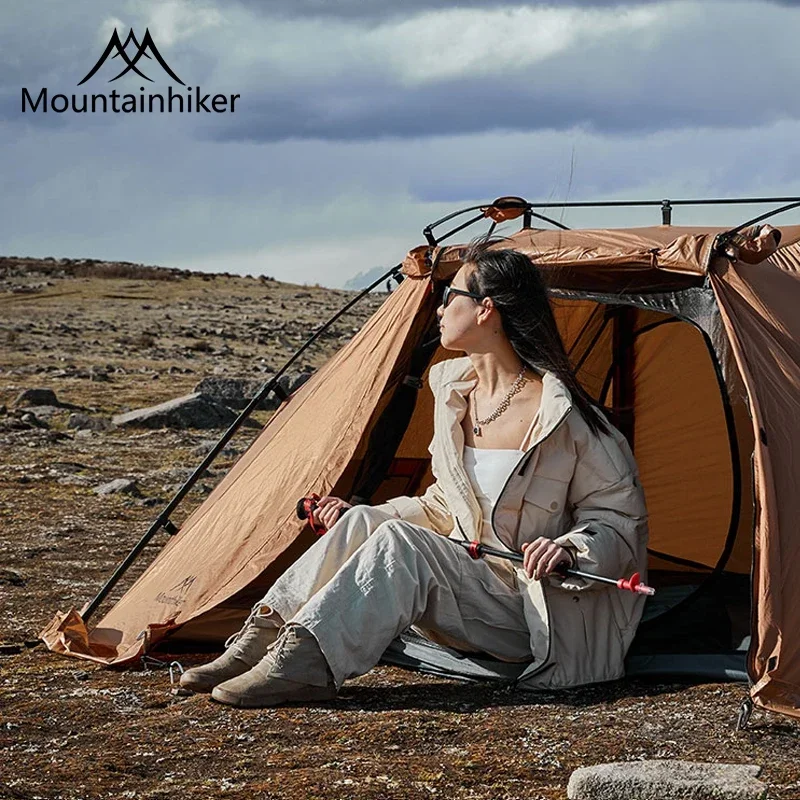 MountainHiker tent outdoor sky city folding convenient canopy integrated automatic camping rainproof field camping