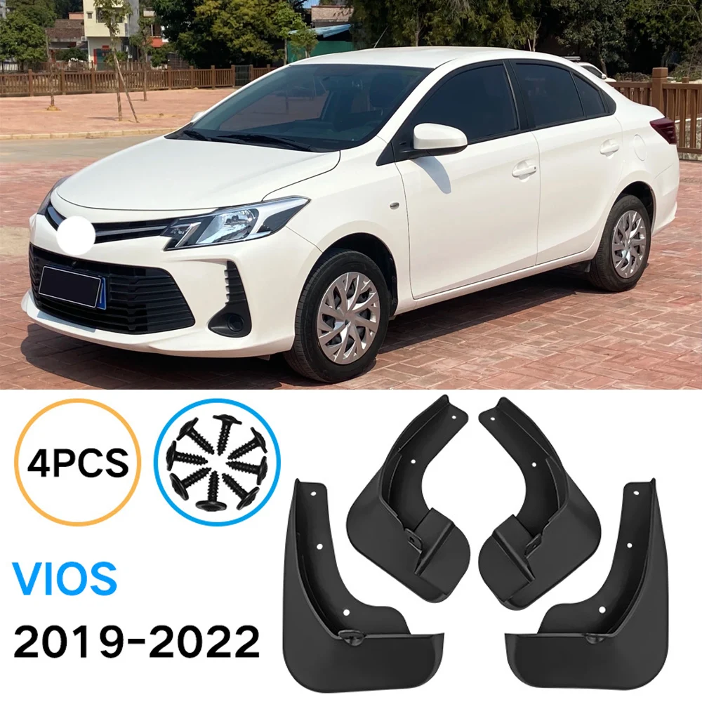 

Mud Flaps For Toyota Vios 2019 2020 2021 2022 MudFlaps Front Rear Fender Car Accessories 4PCS High quality