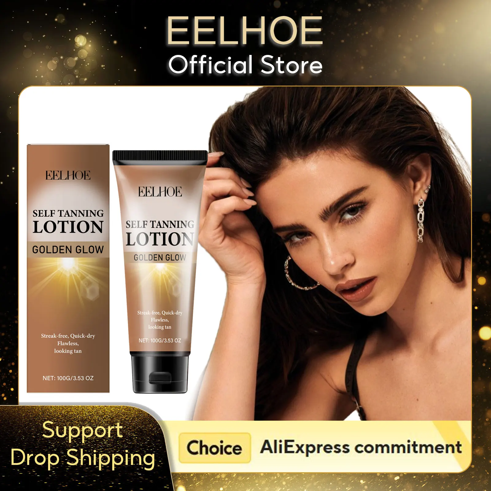 

EELHOE Self-Tanning Cream for Face Bronzer Antioxidant Natural Tanner Summer Outdoor Sunless Tanning Products Brown Skin Lotion