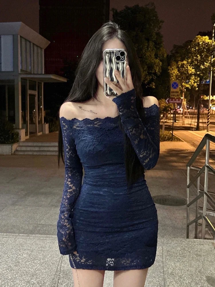 

Long Sve Lace ort Dr Женская осенняя облегающая юбка Pure Desire Big Sister Sle Сексуальная талия с завязками ort Dr