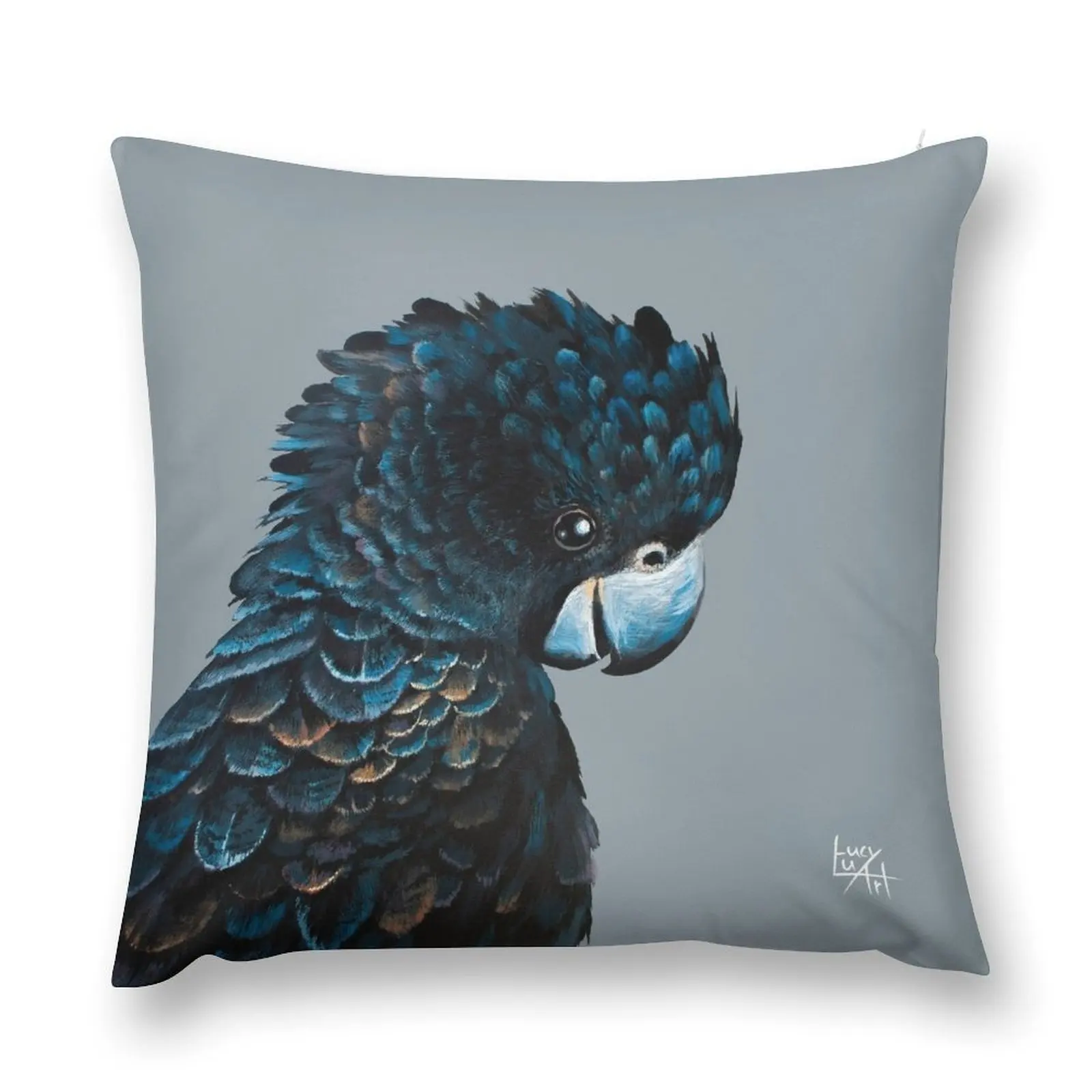 Black cockatoo Throw Pillow Elastic Cover For Sofa home decor items pillow