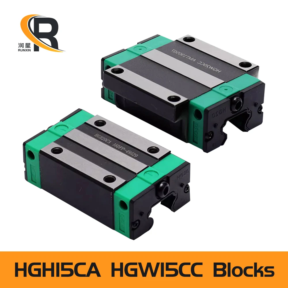 2pcs HGH15CA HGW15CC linear guide rail block match use hiwin HIWIN HGR15 HGR15 with guide for CNC router