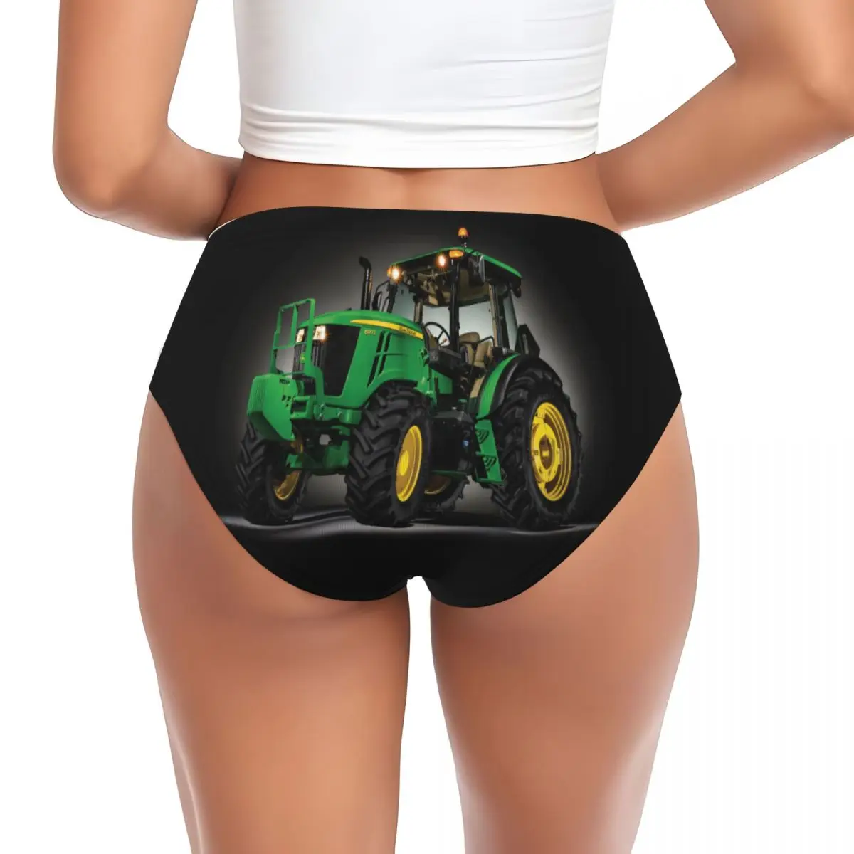 Custom Women's Tractor Heavy Machinery Panties Underwear Female Stretch Briefs Underpants