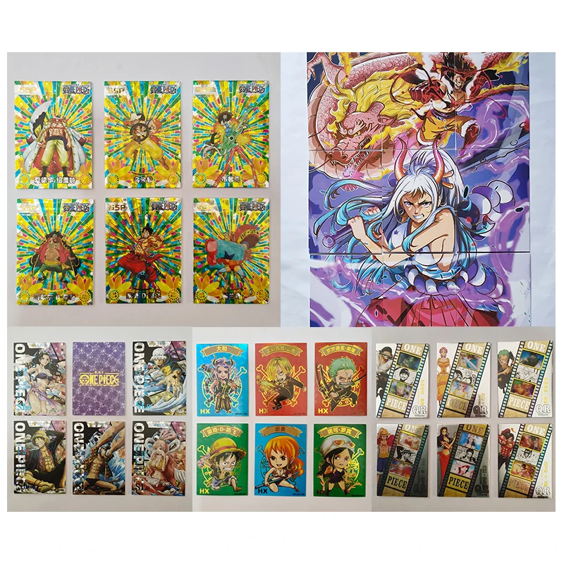 애니메이션 원피스 SSP PK LGR QR 카드 세트 야마토 나미 루피 에이스 조로 컬렉션 카드 크리스마스 생일 선물 어린이 장난감