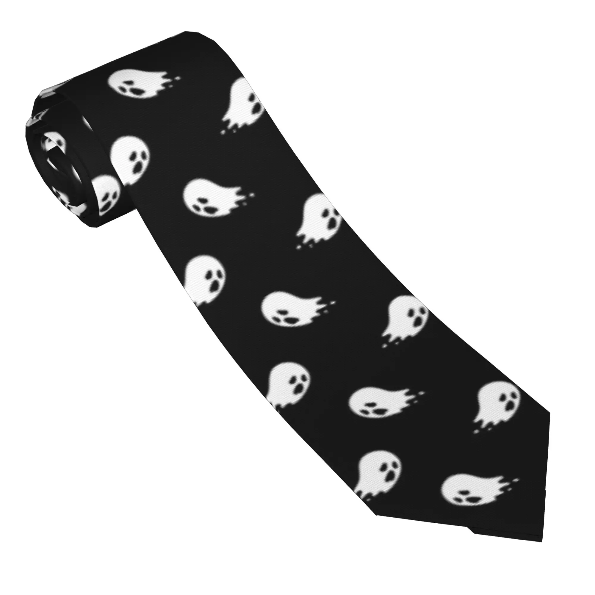 Halloween Spooky Neckties Unisex Polyester 8 cm  Neck Ties for Mens Slim Wide Daily Wear Cravat Wedding Cosplay Props