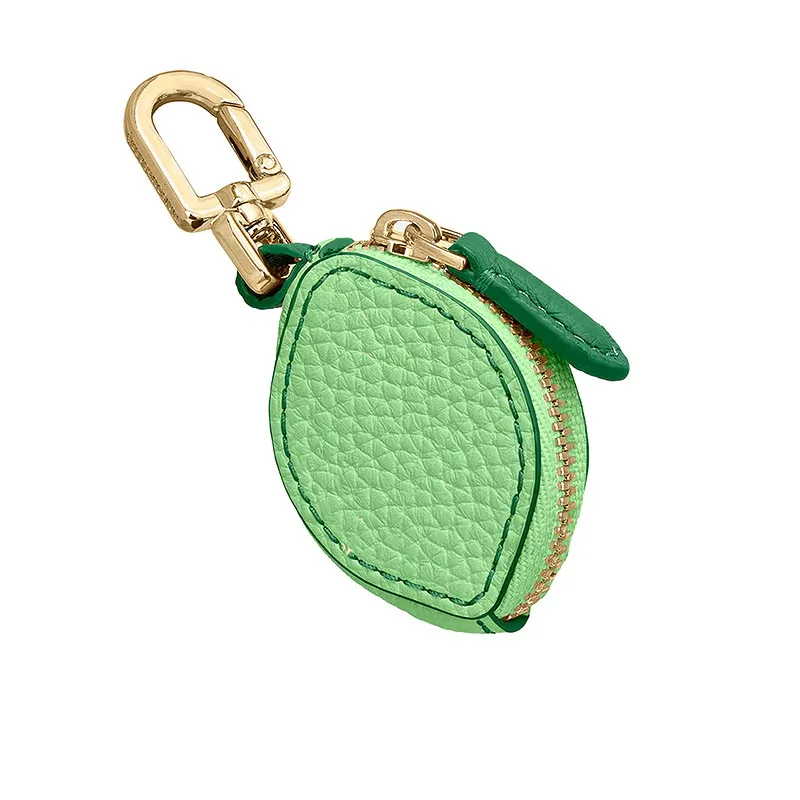 Fruit Lemon Mini Cute Multi functional Wallet Pendant Car Keychain Accessories Can Put Earphones