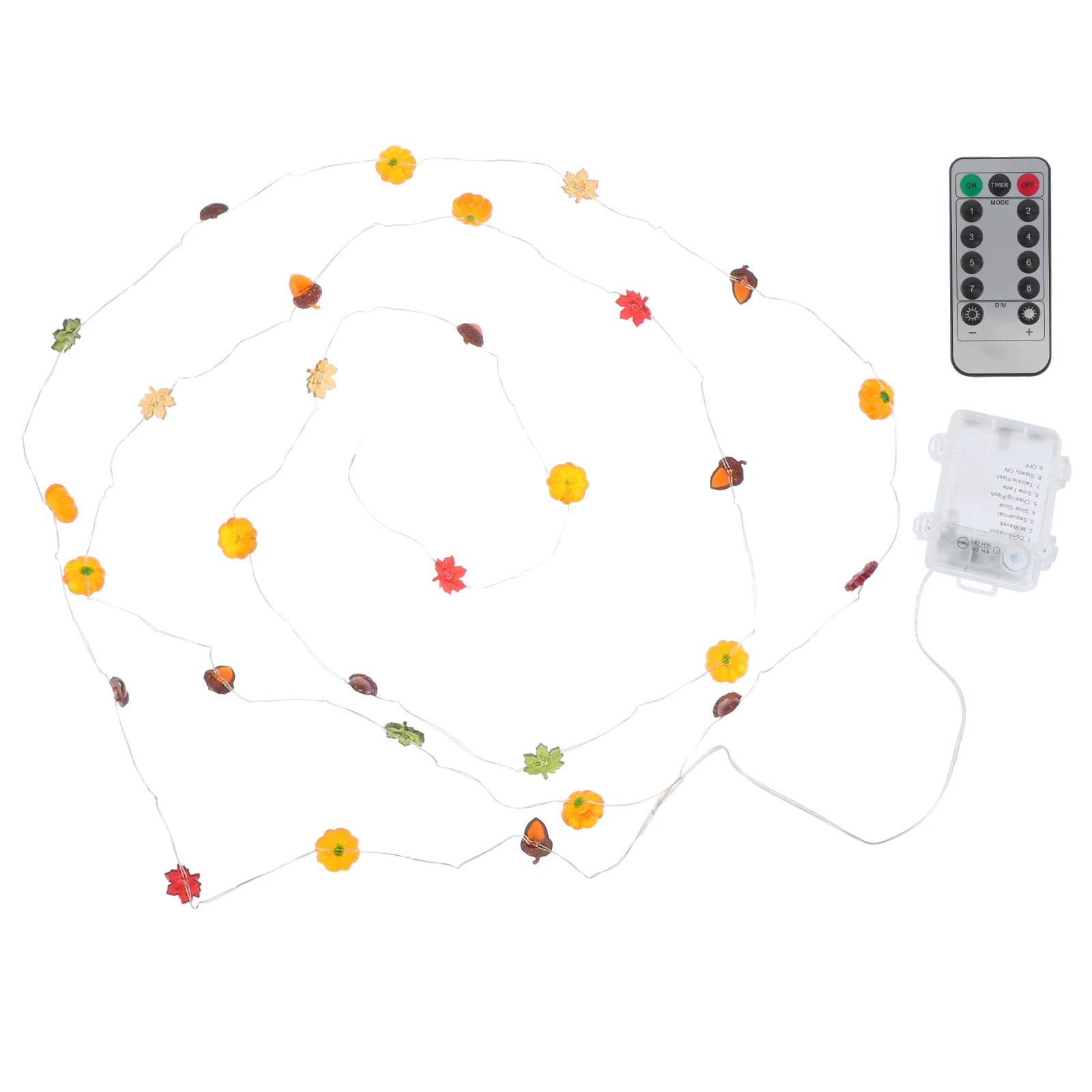 

Pumpkin Maple Leaf String Lights Garlands Fall Decor Halloween Electronic Component Acorn Lantern Decoration