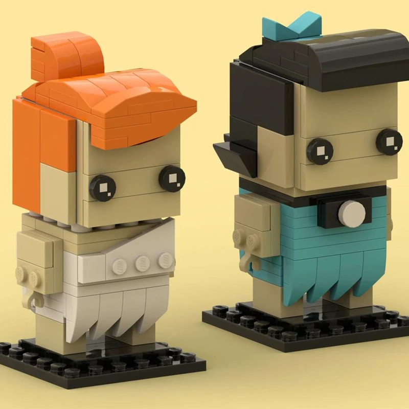 

204pcs MOC Betty and Wilma 2pack The Flintstone Brickheadz Building Blocks Christmas Gift STEM Educational Building Set