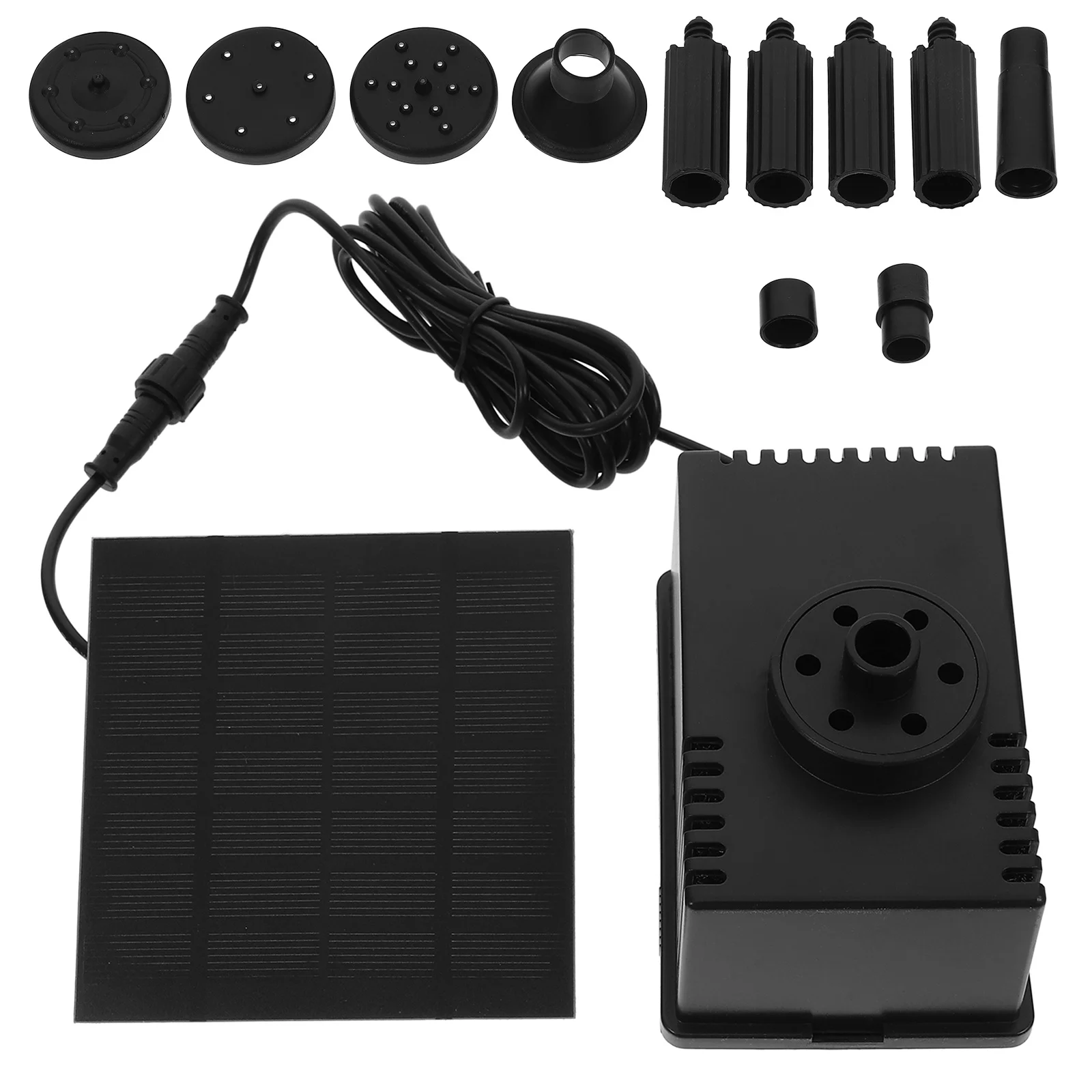 

7V 1.5W Solar Fountain Pump Black Garden Waterfalls Bird Bath Water Pump for Balcony Outdoor Pond Fountain Solar Water