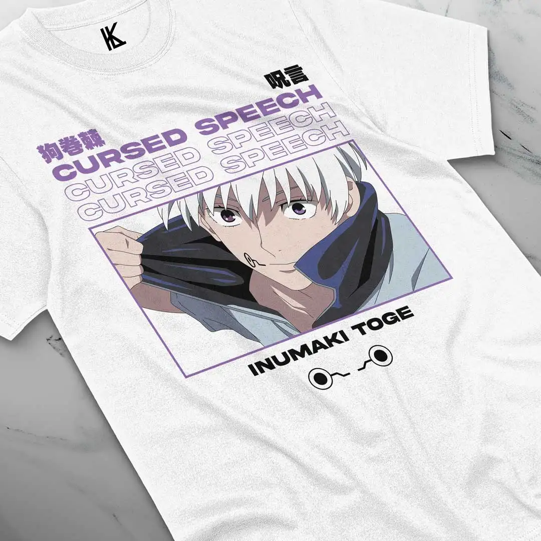 Inumaki Toge T-Shirt Jujutsu Kaisen Megumi Fushiguro Satoru Gojo Shirt Unisex All Sizes