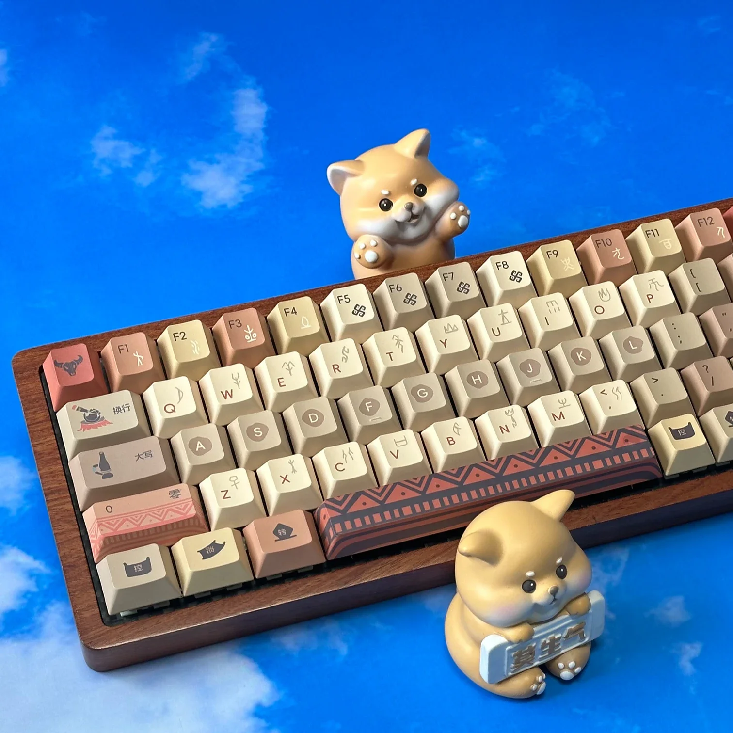 

Original tribe original QX3 mechanical keyboard keycap full five-sided hot sublimation moa low shaft keycap