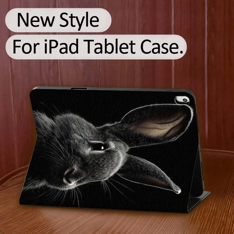 أرنب إبداعي لطيف نمط لابل آي باد 11th 10th 10.9 10.2 Pro 12.9 2 Air 3 13 11 7th 9.7 mini 7th 6 8.3 حافظة كمبيوتر لوحي #1
