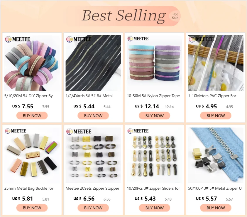 50-500P 3 # 5 # Metall-Reißverschluss U-Stopper Kleidungs-Reißverschluss-Endkappe Rutschfester Endverschluss DIY Schneiderwerkzeuge Reparatur-Set Nähzubehör – Detail 1