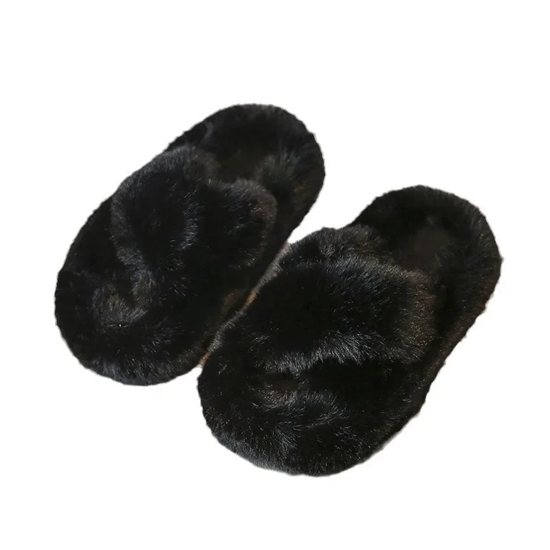 2024 new children plush slippers home indoor warm thickened non-slip baby cute slippers kids shoes toddler girl shoes
