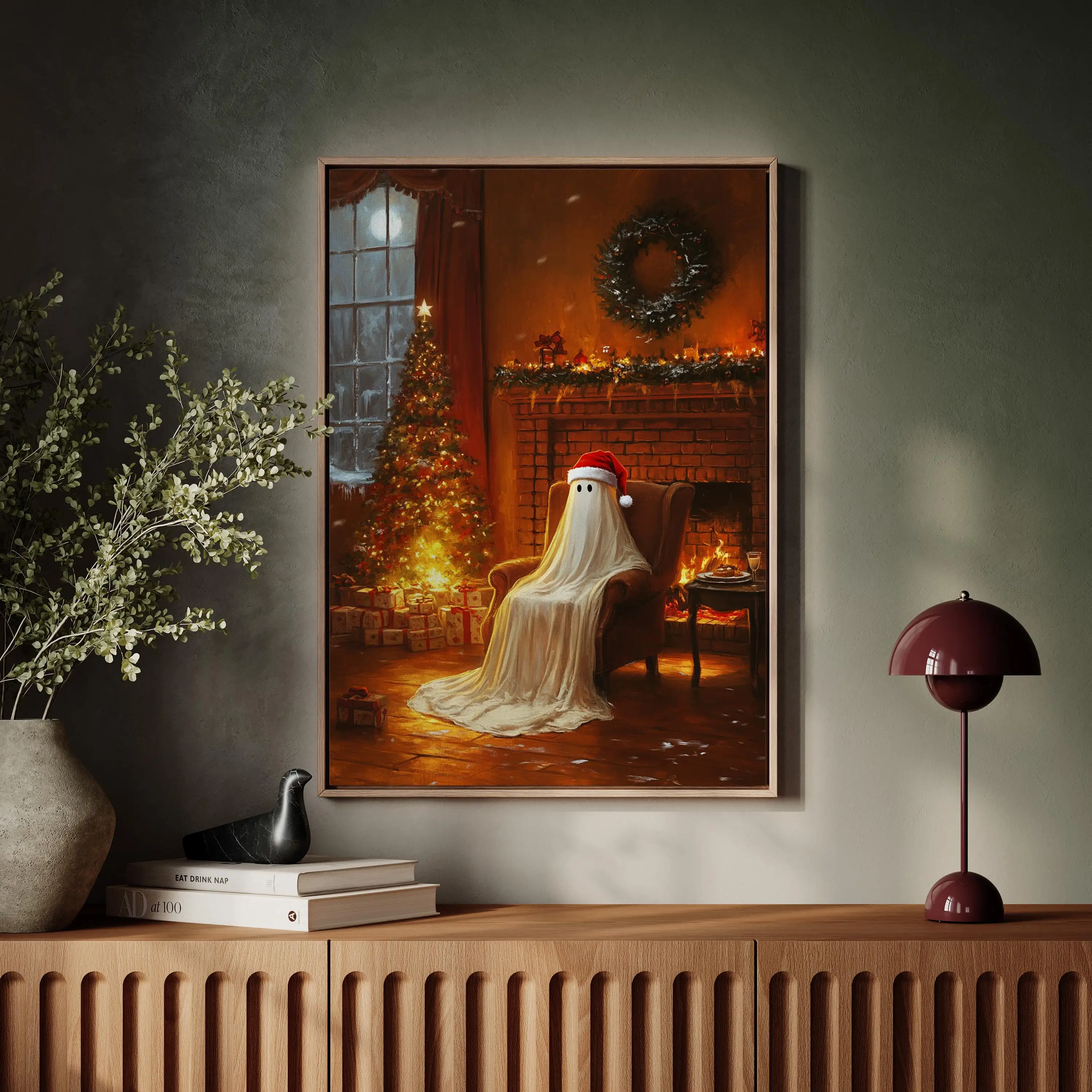 1 قطعة شبح عيد الميلاد الدافئ الفن جدار ديكور سانتا قبعة شجرة عيد الميلاد الموقد شبح فرملس ملصق الشتاء ديكور المنزل في العطلة