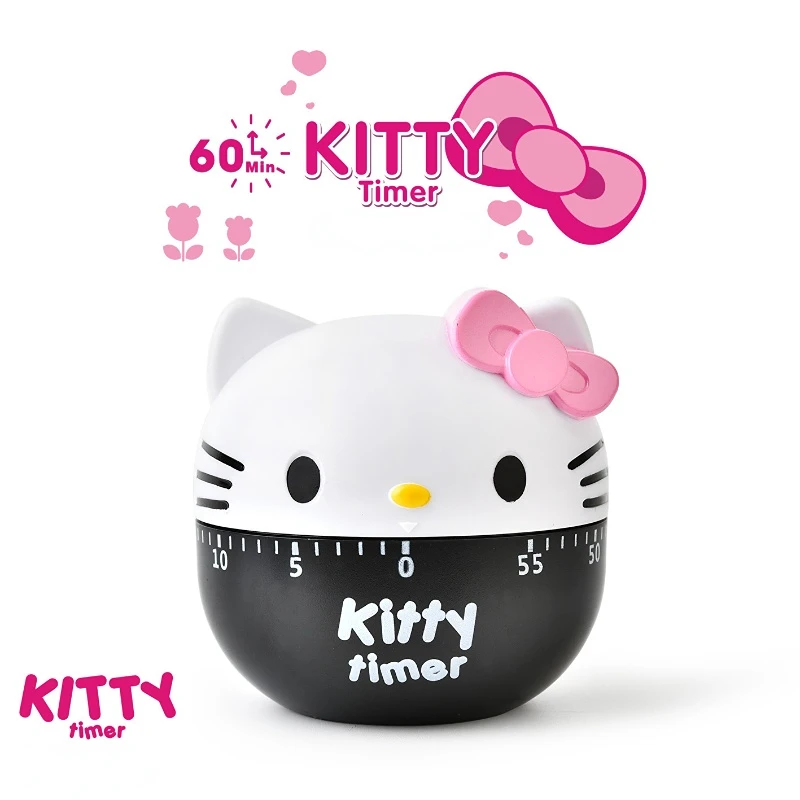 Cute Cartoon Hello Kitty Study Timer Kawaii Kitchen Timer Temporizador Cocina Stopwatch Free Shipping Items
