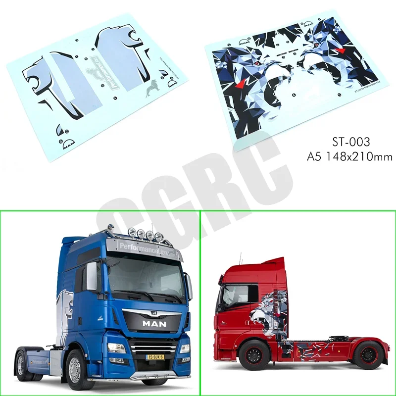 Lion Graphics Model Sticker Decorate for 1/14 Tamiya RC Truck Trailer Tipper MAN TGX TGS Car DIY Parts