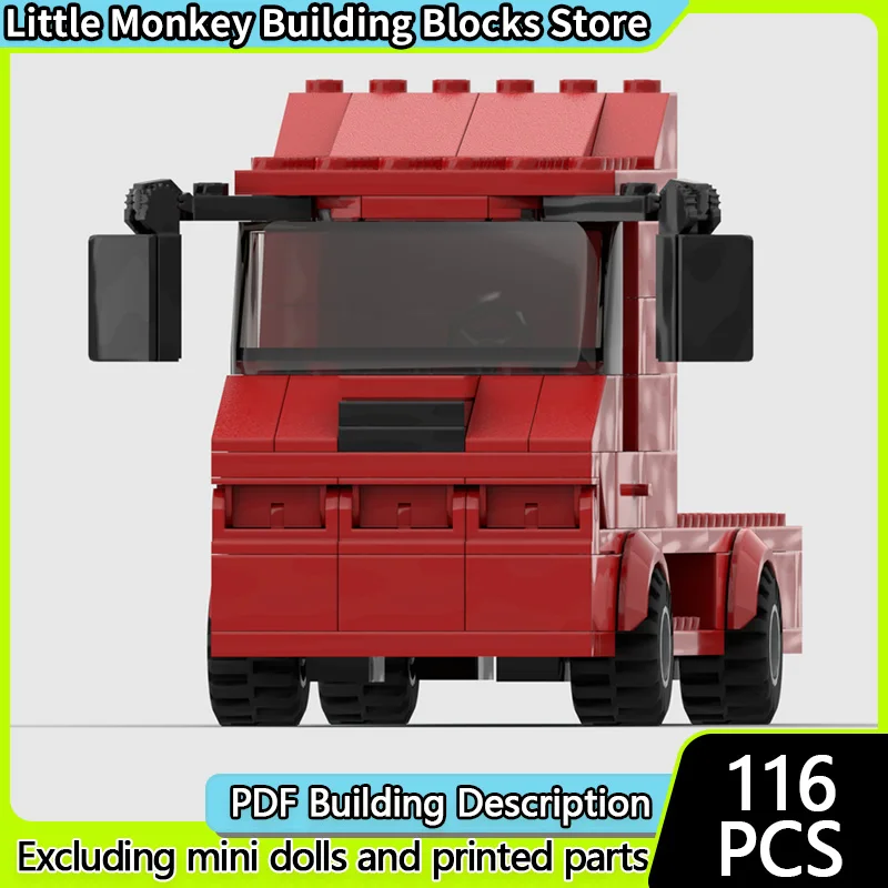 

City Car Model MOC Building Bricks Heavy-Duty Flatbed Truck Modular Technology Children Holiday Gifts Assemble Toys Suit