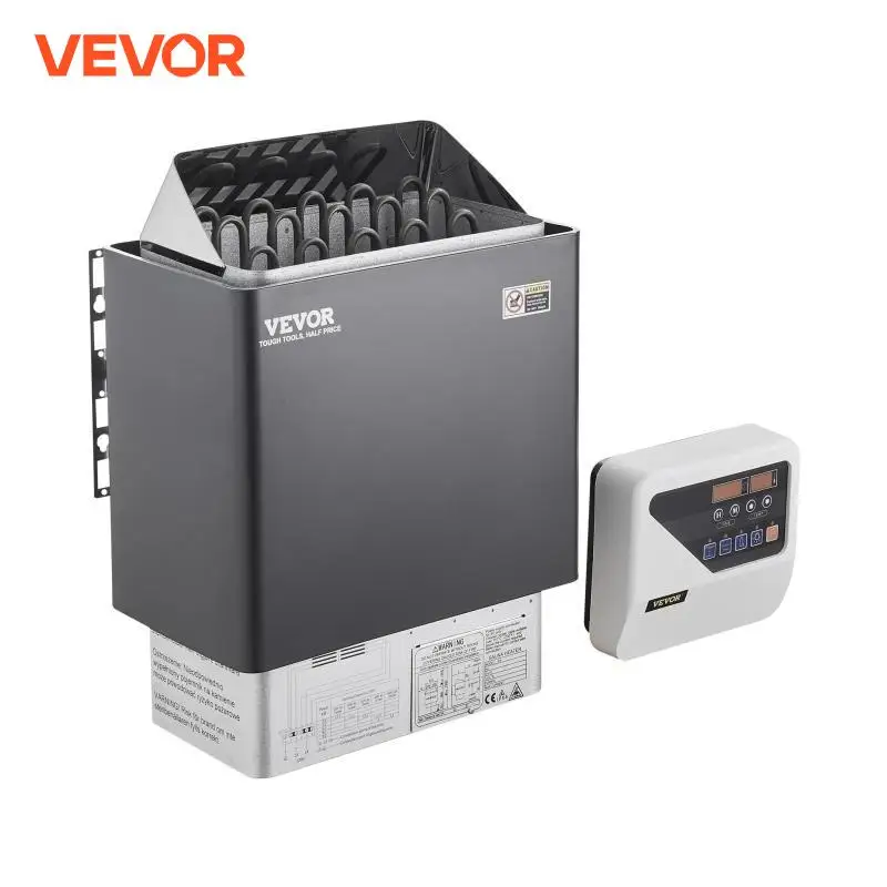 VEVOR Sauna Heater 3/4.5/6/9KW 220V Electric Sauna Stove Steam Bath Sauna Heater for Max. 317-459 Cubic Feet Home Hotel Spa