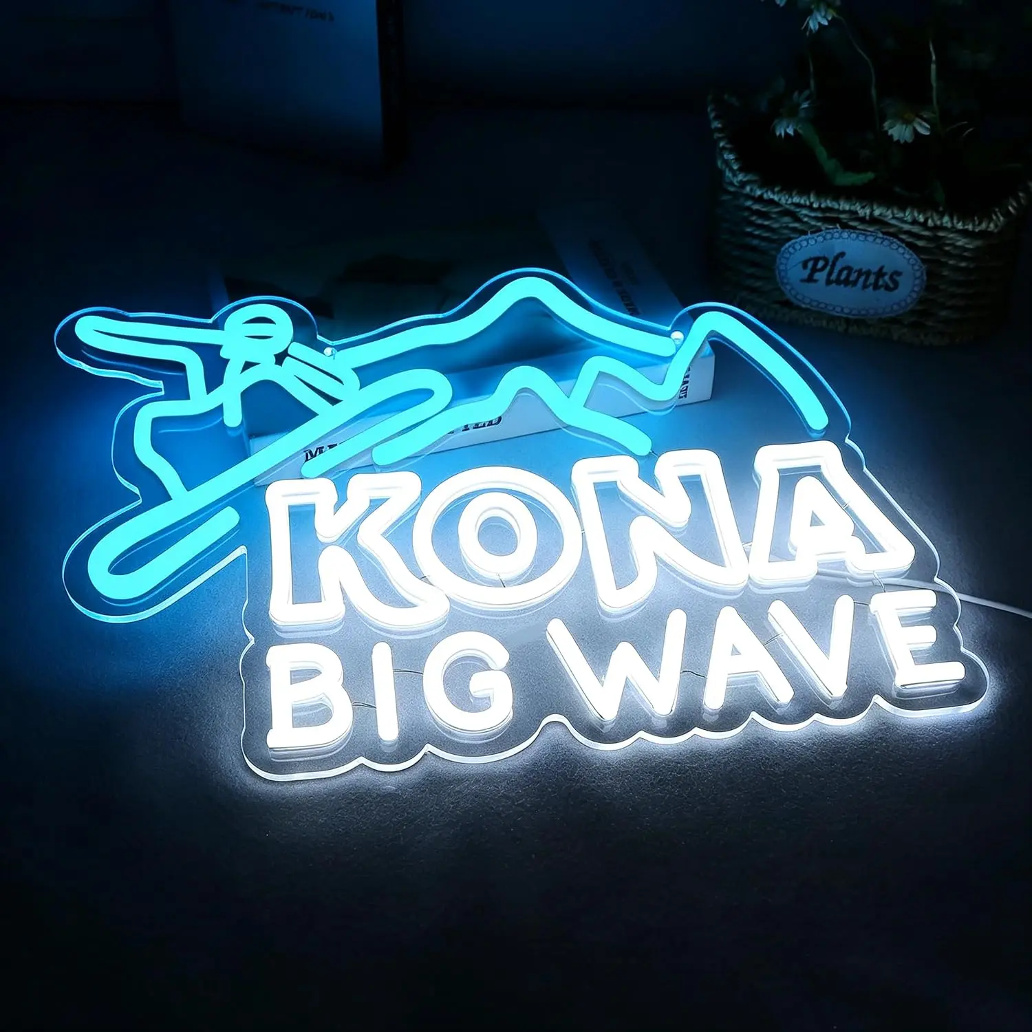 Mountain LED Neon Sign USB Wall Light Hawaii Beach Surf Style Neon Lamp Surf Shop Bar Coastal Bedroom Tropical Party Decor Gift