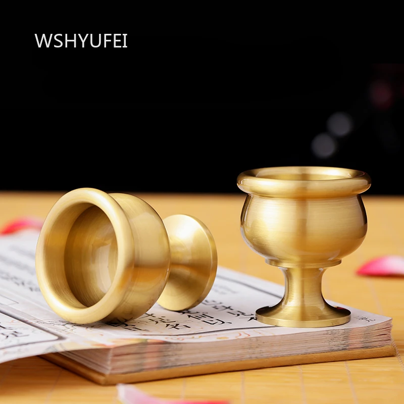 Metal Water Supply Cup Temple Buddhist Temple Utensils Household Sacrifice Home Decoration Offering Buddha Cup Tabletop Decor