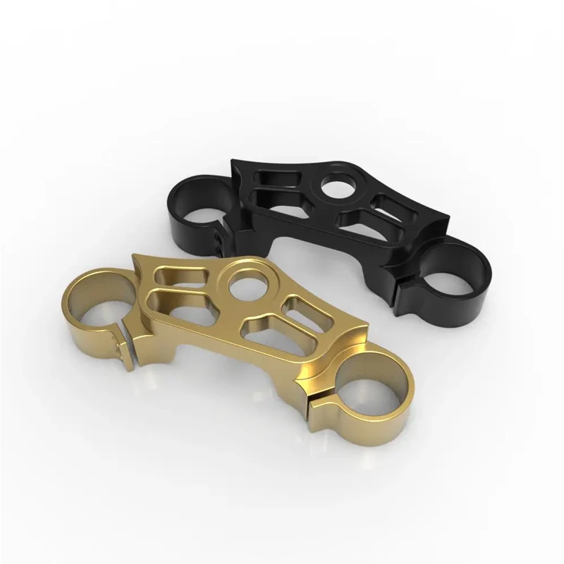 Custom Aluminum Motorcycle Top Clamp CNC Machining Service Color Anodized Milling Parts for Motorcycles