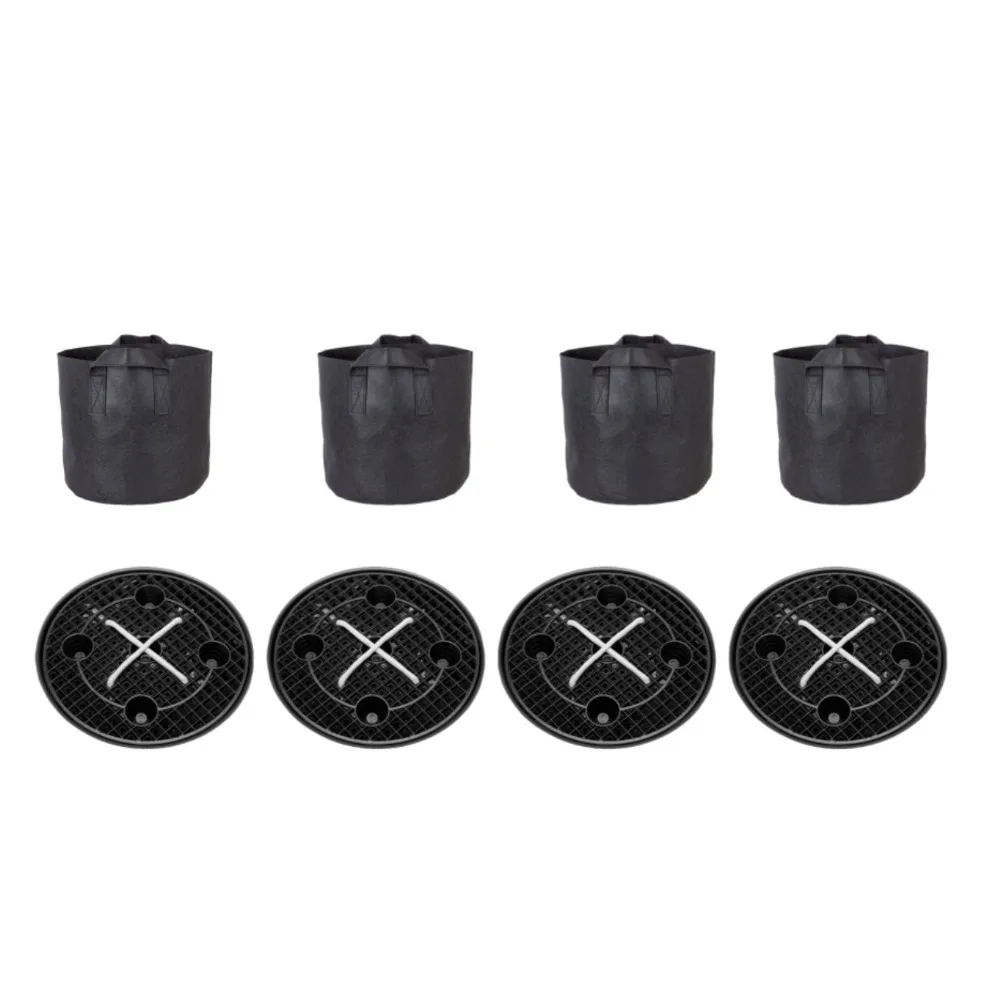 

Practical Breathable Self Watering Plant Tray Mesh Holes Adjustable Plant Grow Bags Reusable Flowerpot Mat Balcony