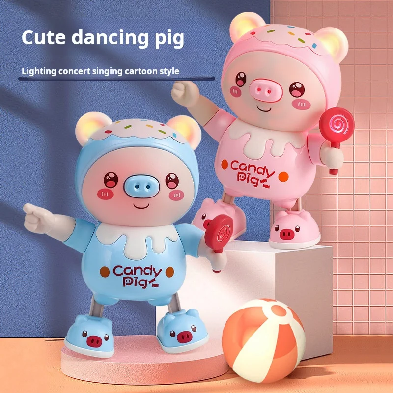 Children's toys, electric singing and dancing lights, piglet toys, baby toys, glowing power toys, holiday gifts