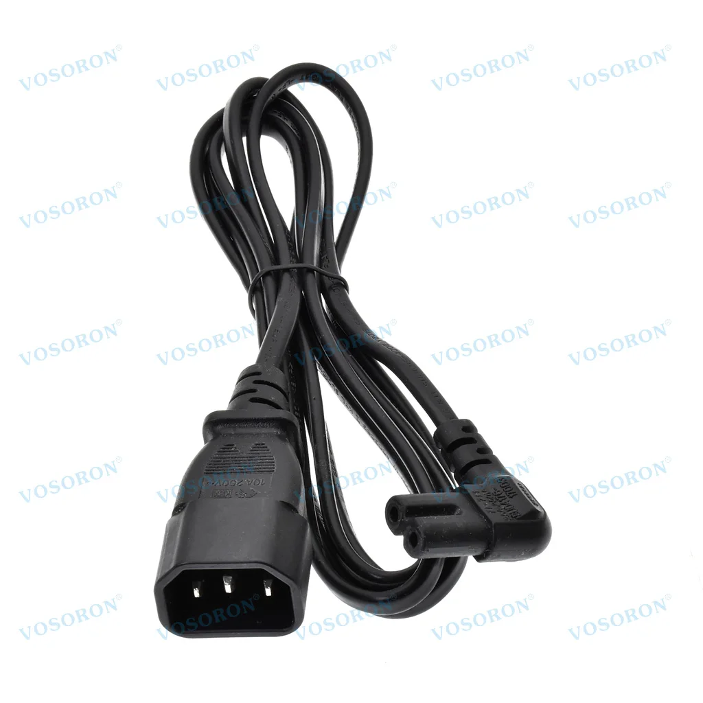 IEC320 C14 3Pin to C7 Extension Power Cord, Figure 8 C7 Angle Female to C14 Male Power Adapter Cable For PDU UPS 180CM