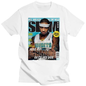 Carmelo Anthony Slam Cover T-Shirt der Männer Frauen Harajuku lustiges T-Shirt 10 Hauptverkaufskarmel - №3