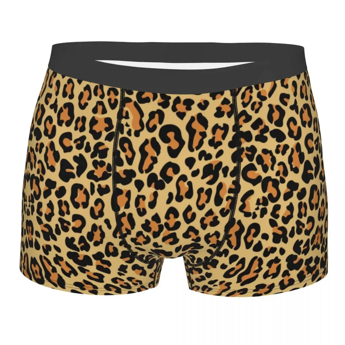 Custom Novelty Leopard Print Boxers Shorts Panties Male Underpants Stretch Animal Skin Briefs Underwear