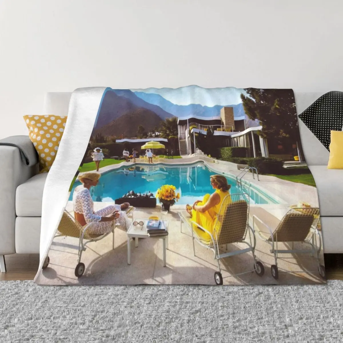 

poolside glamour Throw Blanket valentine gift ideas Sofa Quilt Designers Thin Blankets