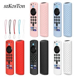 Silicone Remote Control Cover for fire TV Stick 4K Controller Anti-drop Dustproof Tv Remote Case Shell with Lanyard