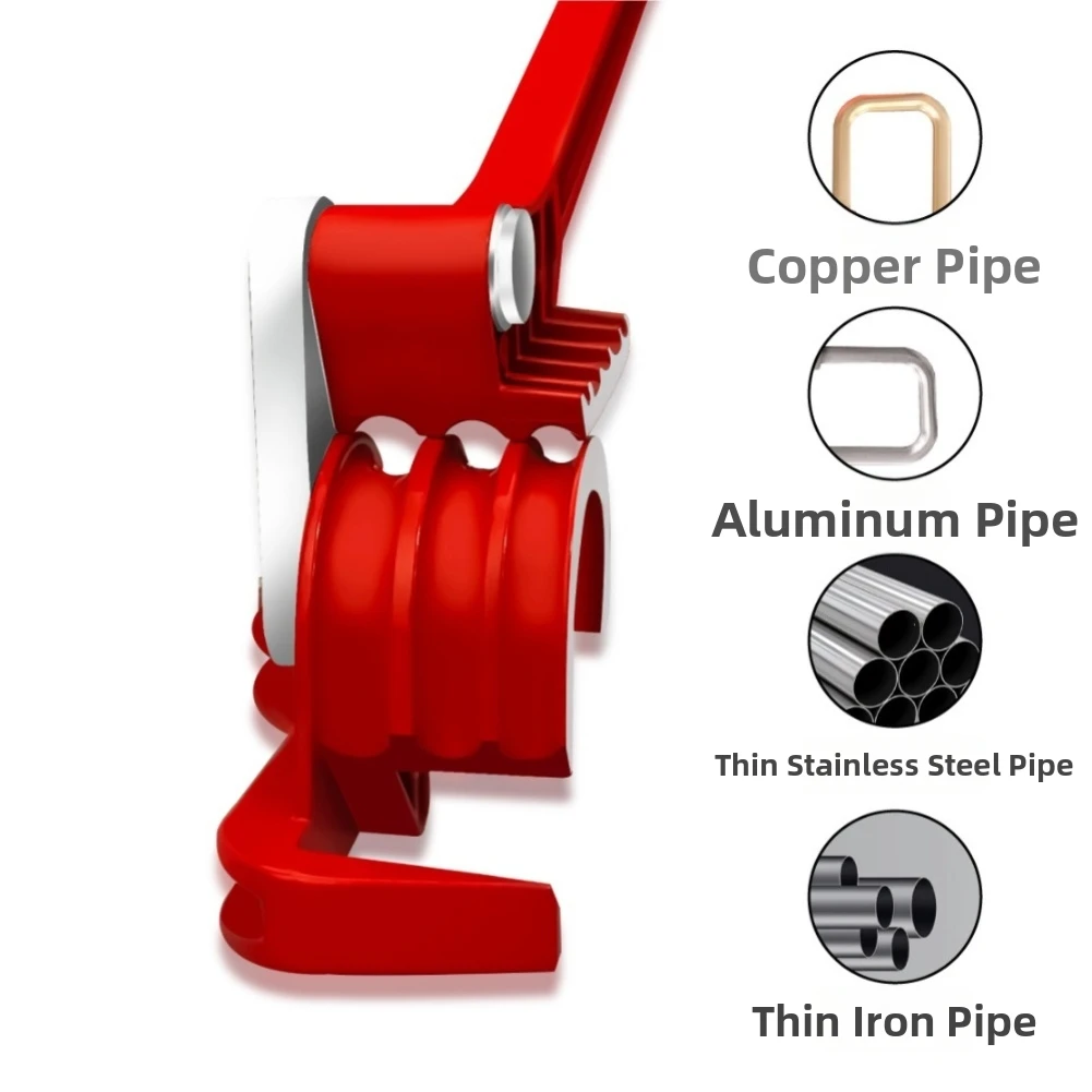 26*19.5*6cm 3-in-1 Manual Tube Bender For 1/4 5/16 3/8 Inch Copper Aluminum AC Pipes Repair Tools 180 Degree Bending Hand Tool