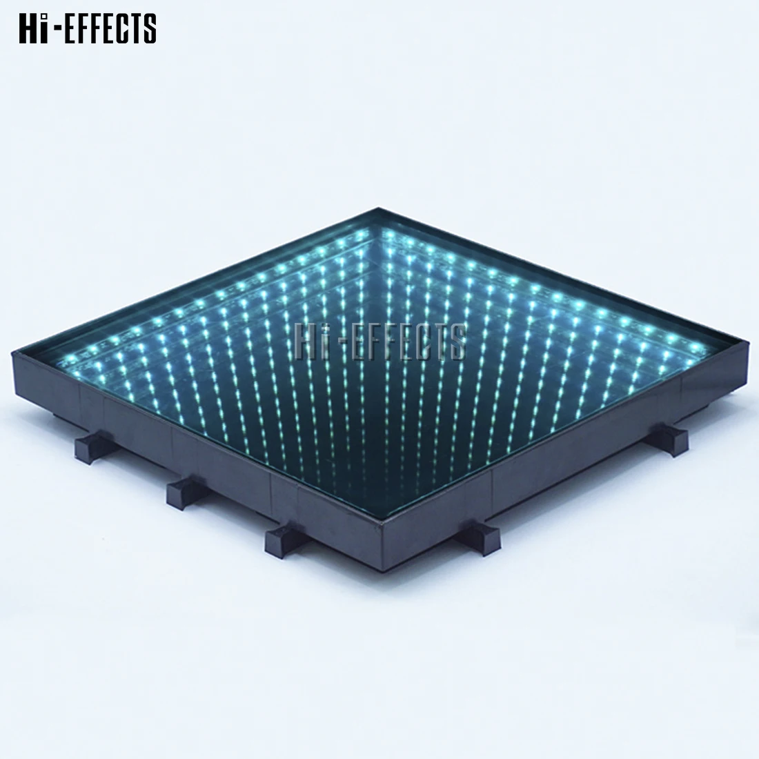 Hi Effects Wireless 3d Dance Floor Lighting Up Mirror Dance Floor DMX Led Panels 50Cm Tempered Glass For Weddings Decoration