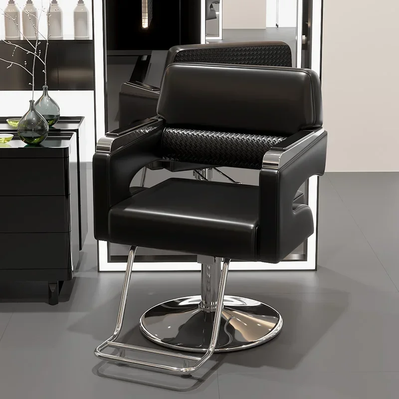 Barbershop Lift Barber Chairs Modern Simple Comfort Swivel Barber Chairs Perm Hair Dyeing Commercial Furniture Sandalye FYBC