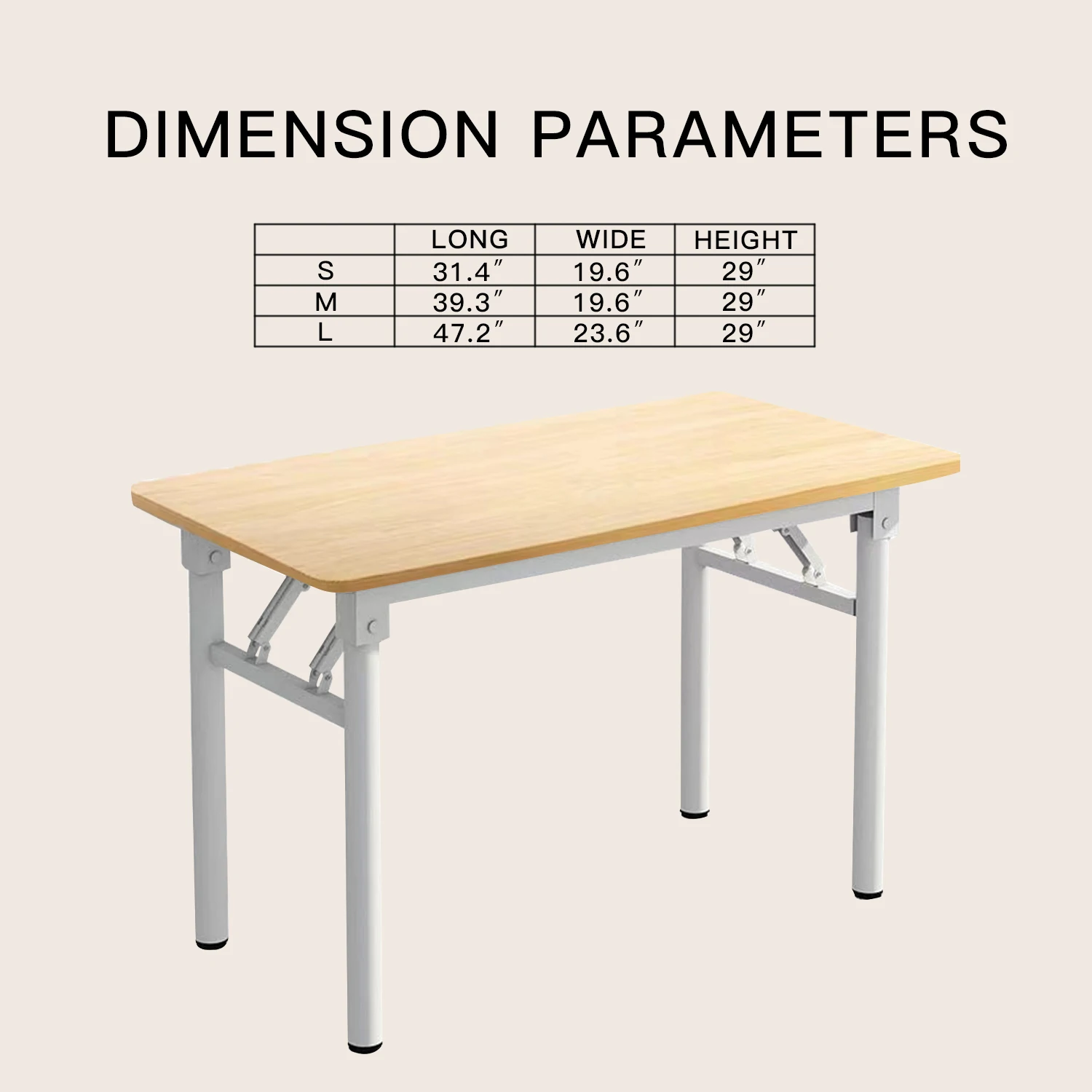 Computer Desk Study Table No Assembly Required,Writing Computer Space Saving Folding Card Table for Home Office
