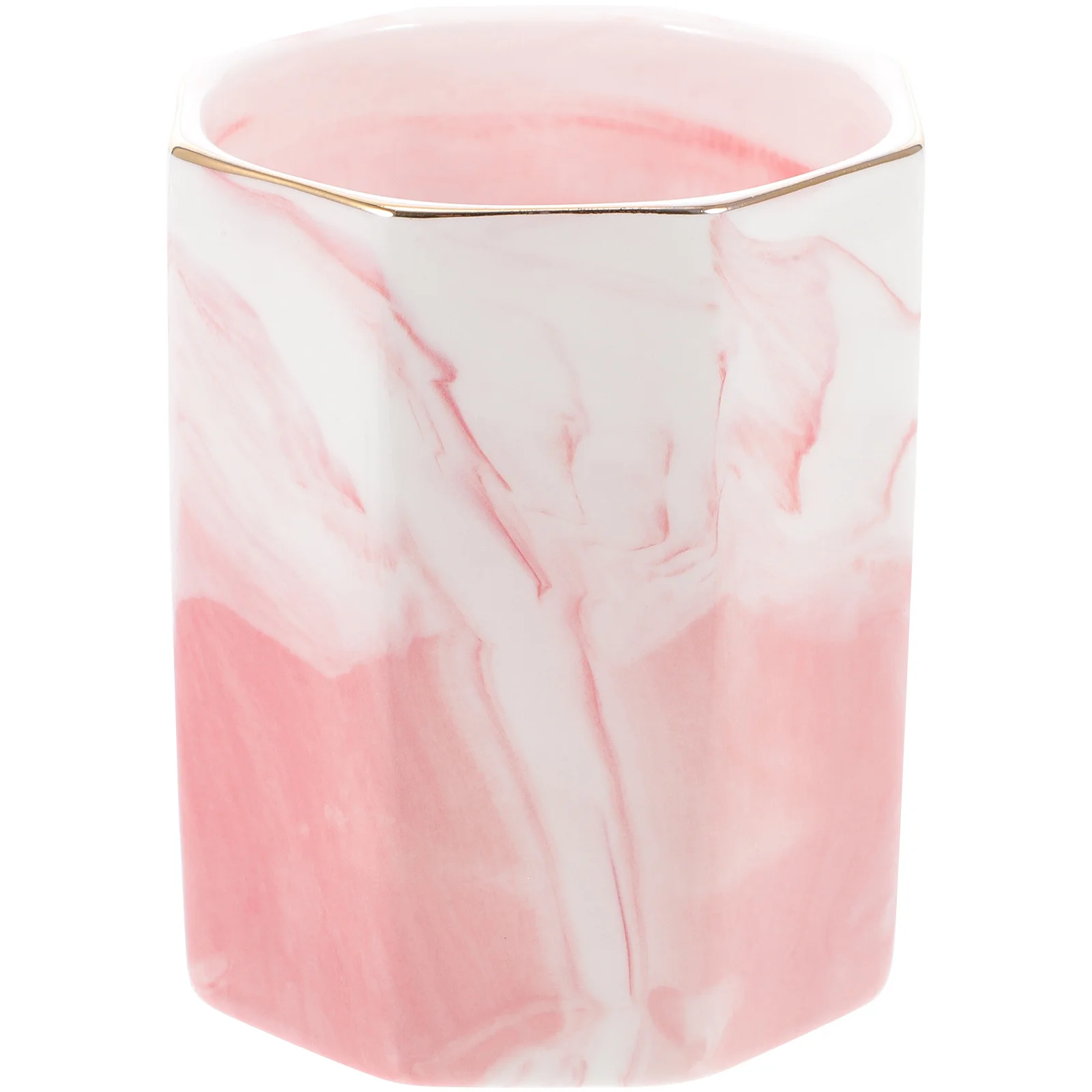Soporte para brochas de maquillaje, lápiz para escritorio, accesorios de oficina, cepillo de dientes de mármol para mujer