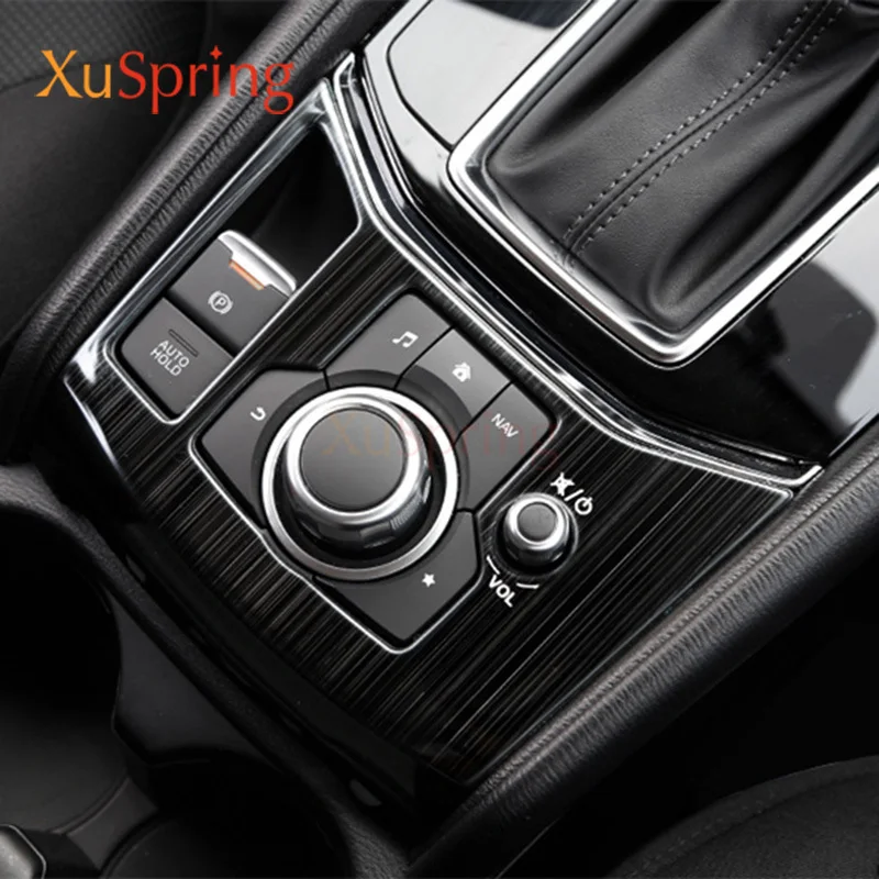 For Mazda CX5 CX-5 2017-2021 2022 2023 2024 KF Car Console Gearbox Panel Trim Frame Cover Sticker Strips Garnish Decoration