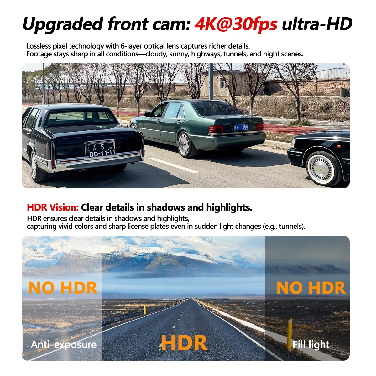 4K Dual Dash Cam with WiFi 3