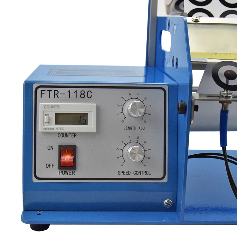 Máquina dispensadora de pelado de etiquetas de película transparente/PET, Sensor óptico de fibra eléctrica de FTR-118C de 10-250mm de ancho