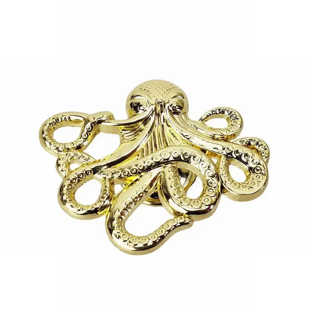 Creative Retro Octopus Shape Furniture Handle Solid Zinc Alloy Pull Dresser Drawer Knobs Kitchen Cabinet Pull Furniture Hardware