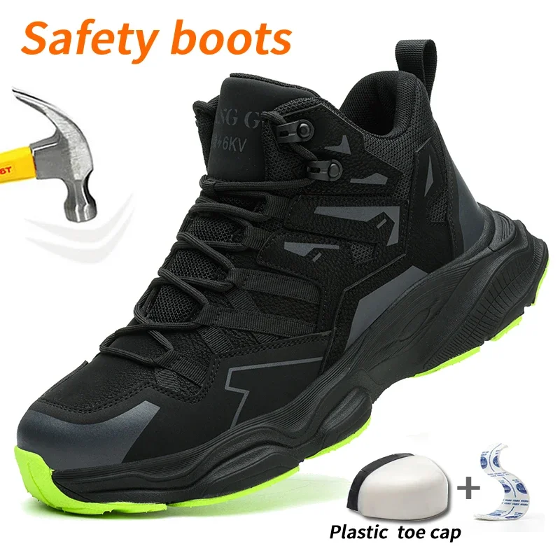 Werksneakers Schoenen met stalen neus Punctiebestendige werkschoenen Laarzen Mode Onverwoestbaar schoeisel Veiligheidsschoenen voor heren